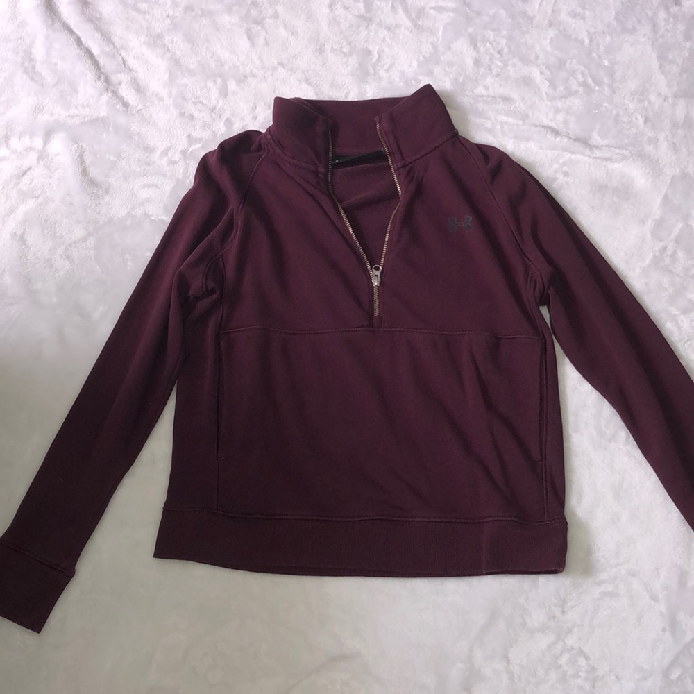 under armour 3/4 zip sweatshirt